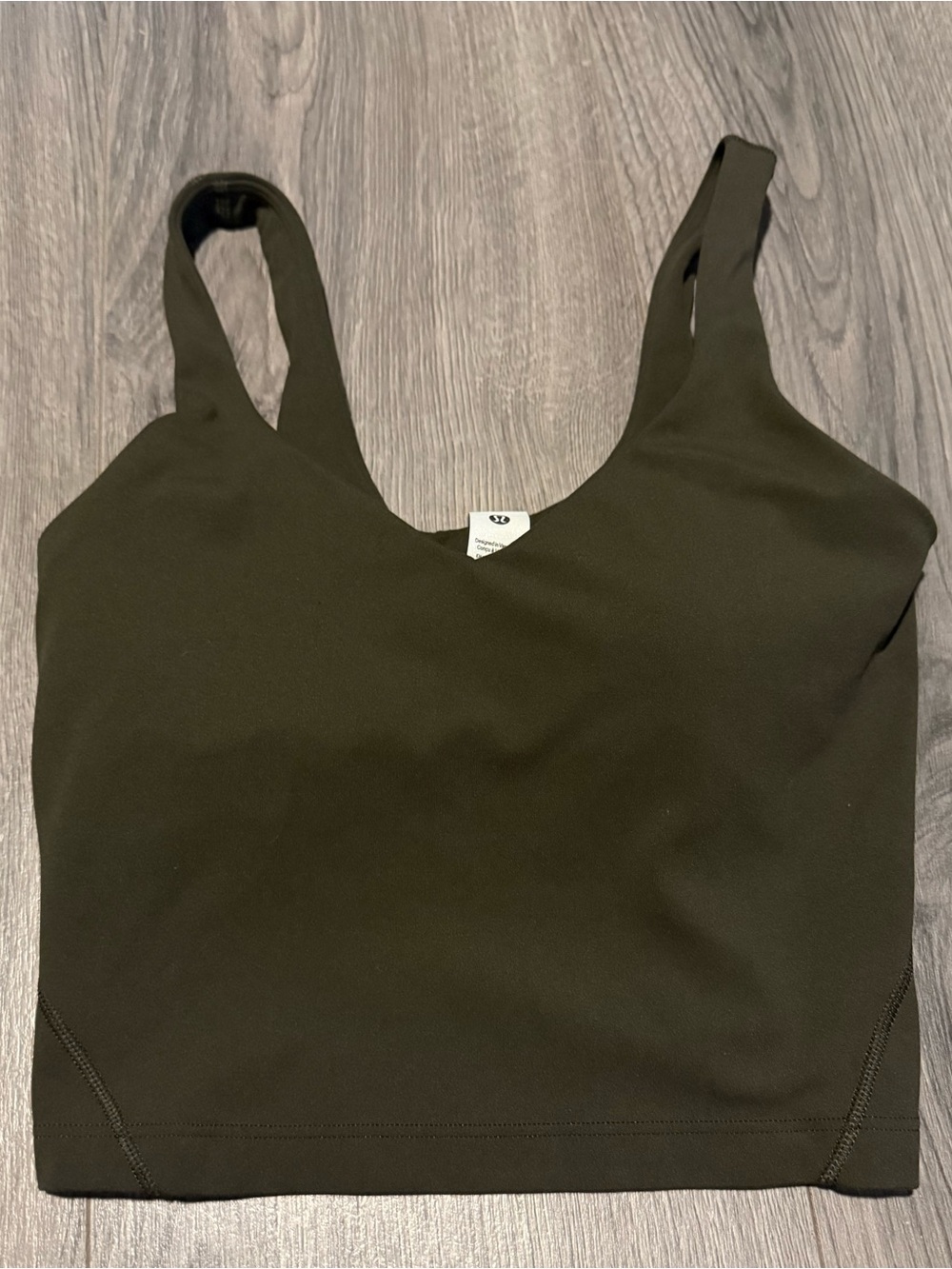 lululemon athletica Dark Olive Align Tank Top A/B cup